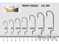 Крючки офсетные Dream Fish Right Angle OH-R-BN, кор.100 шт.